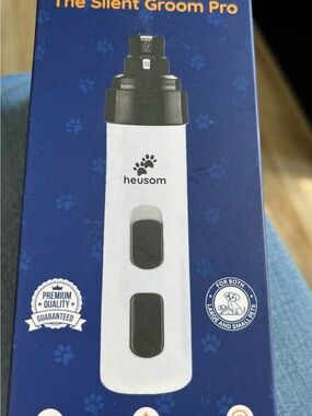 Heusom White & Black Silent Groom Pro Pet Nail Trimmer